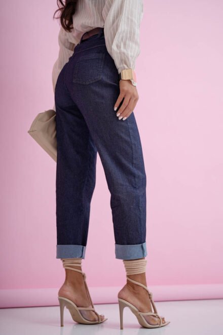 Laisvalaikio kelnės moterims džinso. nugara