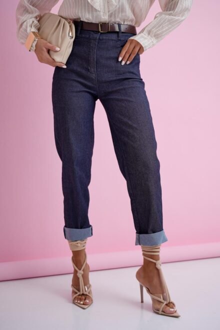 Laisvalaikio kelnės moterims džinso. priekis