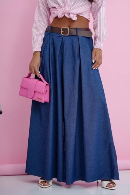 Elegantiškos Sijonkelnės moterims džinso. Priekis