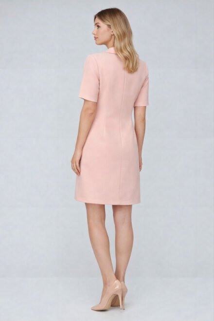 Elegantiška suknelė Izabelė rožinė. nugara