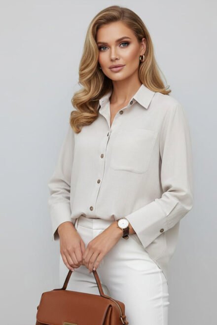 klasikinio stiliaus marškiniai Leticija lino