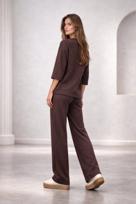 vasarinis kostiumėlis moterims austėja šokolado, šonu