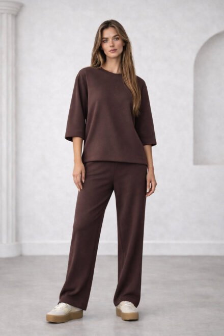 vasarinis kostiumėlis moterims austėja šokolado