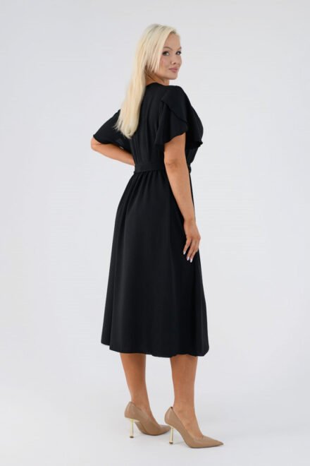 Elegantiškas suknelė Leticija juoda. Šonas