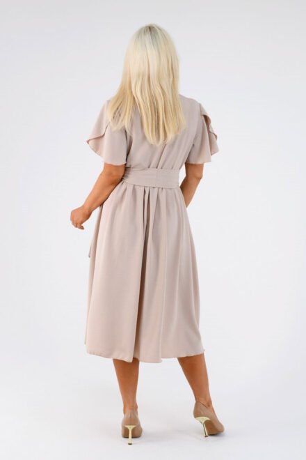 Elegantiškas suknelė Leticija kreminė. Nugara