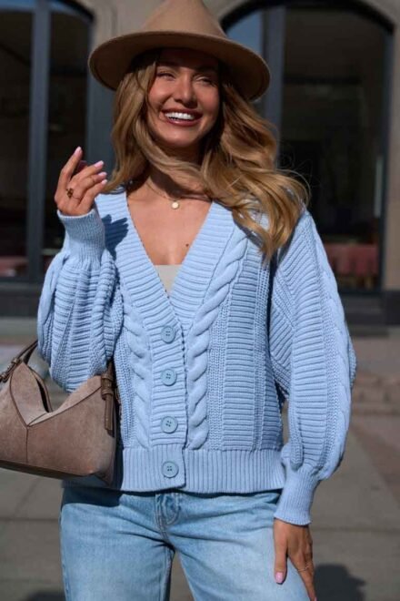 Megztinis moterims ugnė žydras