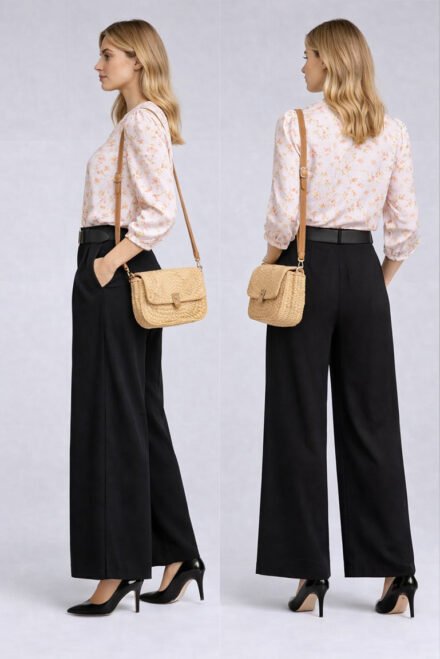 stilingos sijonkelnės Milena juodos. Iš šono