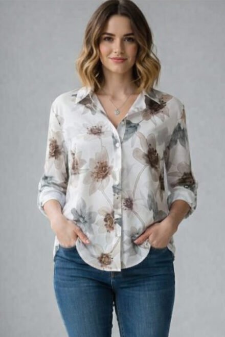 Klasikiniai marškiniai moterims Dagnė pilkšvi