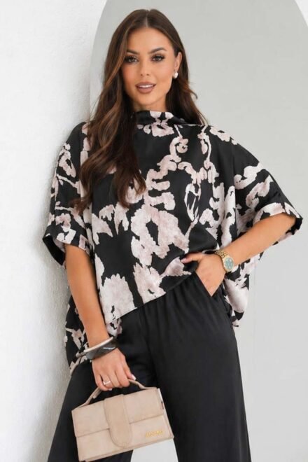 Kimono palaidinė moterims Izabelė juoda