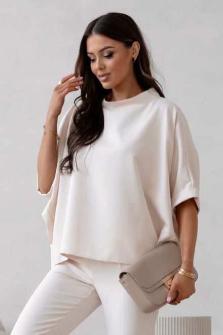 Kimono palaidinė moterims Medėja kreminė