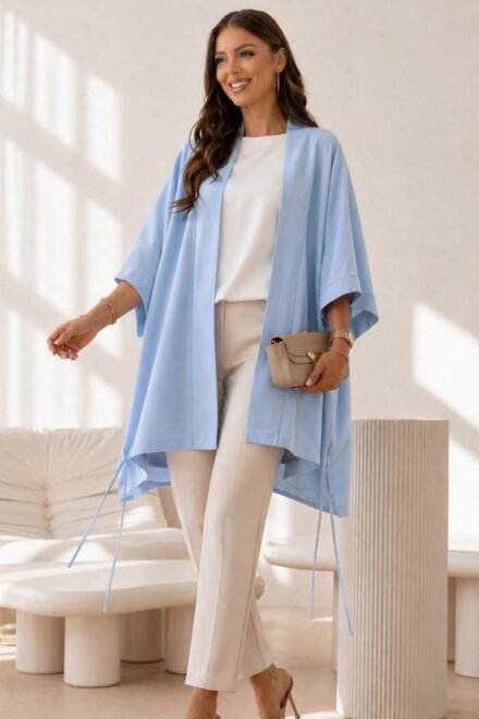 Stilingas užmestukas moterims Lilija žydras