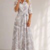 Elegantiška suknelė Luna pilkšva