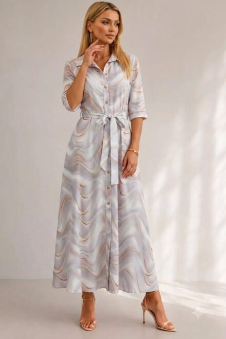 Elegantiška suknelė Luna pilkšva