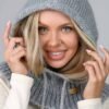 Kepurė gaubtuvas Nėja pilkas