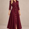 Elegantiška suknelė Abigalė Bordo. Judesiu